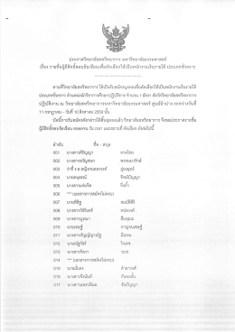 ประกาศวิทยาลัยสหวิทยาการ มธ. เรื่อง ประเภทชั่วคราว (ตำแหน่งนักวิชาการ