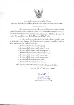 ประกาศ สพฐ. เรื่อง ผลการคัดเลือก สพท. ที่ส่งเสริมกิจกรรมสภานักเรียนดีเด่น