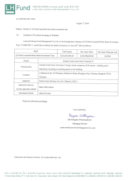 LHFUND 01 Aug 2016 Detail of Assets_LHHOTEL