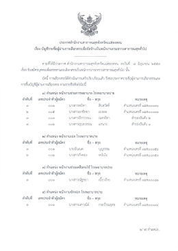 Page 1 ประกาศสำนักงานสาธารณสุขจังหวัดแม่ฮ่องสอน เรือง บัญชีรายชื่อผู้