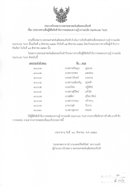 Page 1 ประกาศโรงพยาบาลธรรมศาสตร์เฉลิมพระเกียรติ เรือง ประกาศรายชื่อ