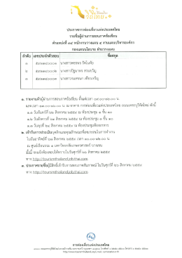 Page 1 ประกาศการท่องเทียวแห่งประเทศไทย รายชีอผู้ผ่านการสอบภาค