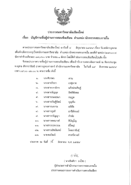 ประกาศผู้มีรายชื่อผู้ผ่านการสอบข้อเขียน