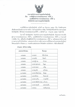 ประกาศฯ รายชื่อผู้ผ่านการประเมินสมรรถนะครั้งที่ 1