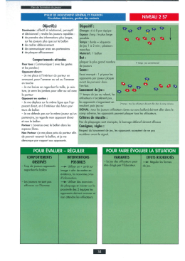 PHASE DE MOUVEMENT GÉNÉRAL ET FIXATION