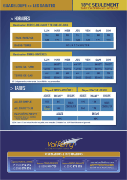 tarif - Val Ferry