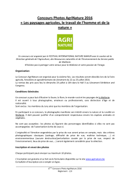 Concours Photos AgriNature 2016 - Portail de l`Agriculture wallonne