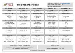 menu fedorest liege - Sites