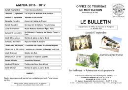 le bulletin - Office de Tourisme de Montgeron