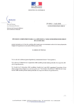 Format  - La Gendarmerie recrute