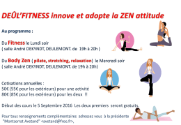 Pour rester au TOP de votre forme un seul rem&egrave;de &laquo; DEUL`FITNESS &raquo;