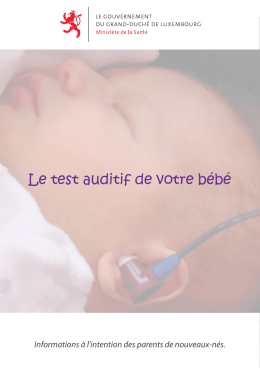 Le test auditif de votre bébé