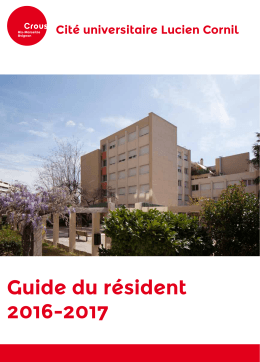 Guide du résident - Crous Aix Marseille Avignon