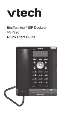 ErisTerminal® SIP Deskset VSP726 Quick Start Guide