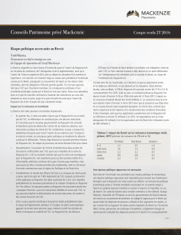 Rapport trimestriel - Mackenzie Investments