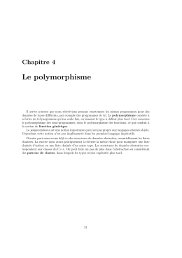 Chapitre quatre : le polymorphisme