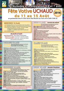 Affiche de la fête votive 2016