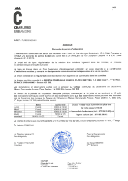 Demande de permis d`urbanisme n° PURB/2016/0481