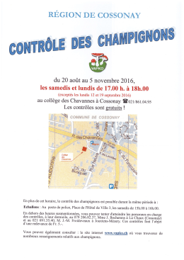 Contr&ocirc;le des champignons