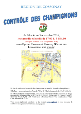 contrôle effectué du 20 août au 5 novembre 2016 à