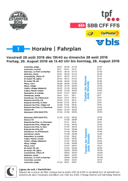 Horaires bus jour – Fête fédérale de lutte