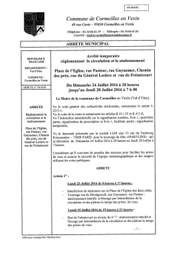 Page 1 AR 2016/42 Commune de Cormeilles en Vexin 49 rue Curie