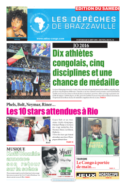 Dix athlètes congolais, cinq disciplines et une chance de médaille