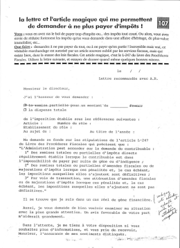 de demander à ne plus payer d`impôts !