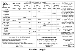 Télécharger les horaires des offices religieux été