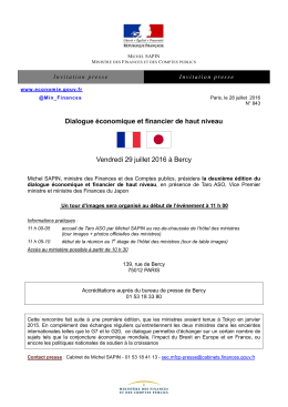 Dialogue économique et financier de haut niveau en présence de