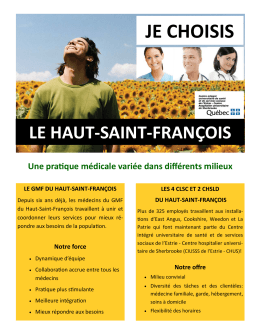 Haut-Saint-François - Centre intégré universitaire de santé et de