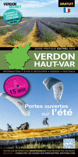du Verdon - Editrel Editions