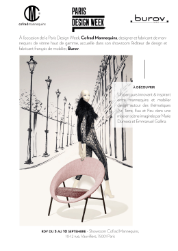 À l`occasion de la Paris Design Week, Cofrad Mannequins, designer