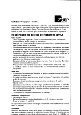Haute Ecole P&eacute;dagogique &mdash; BEJUNE _ BEJUNE
