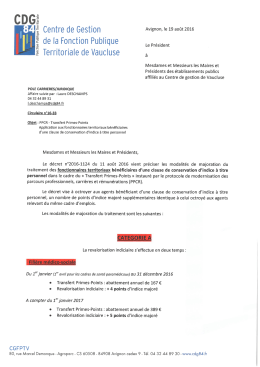 Circulaire n°16-33 - Centre de Gestion de la Fonction Publique