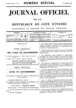 Loi Organique N°59-249 du 31 décembre 1959