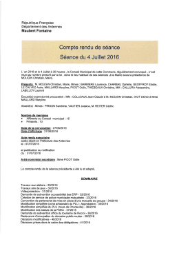 Le dernier compte-rendu