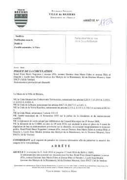 Arr&ecirc;t&eacute; N&deg;1758 - Ville de B&eacute;ziers