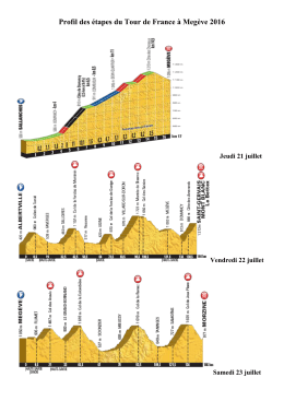 Profil des étapes du Tour de France à Megève 2016