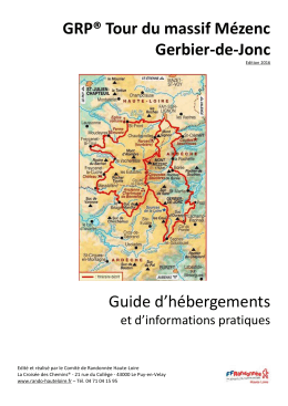 Guide des hébergements du GRP Tour Mézenc Gerbier-de