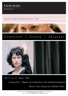 Concevoir / Croire / Incarner