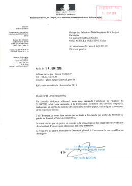 Extension de l`avenant du 21 septembre 2016 publiée au