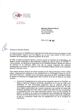 Consulter la lettre de P. Richert adress&eacute;e &agrave; M. Valls