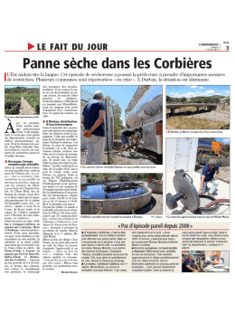 Panne sèche dans les Corbières