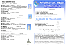 semaine du 1 au 29 août 2016 - Paroisse Notre Dame du Bessin