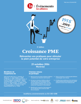 Croissance PME - LesAffaires.com
