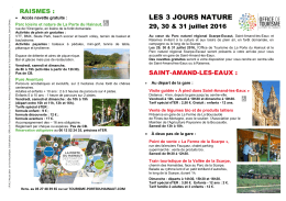 les 3 jours nature - Office de Tourisme Porte du Hainaut