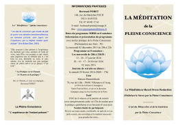 Flyer inscription - Méthode Mindfulness