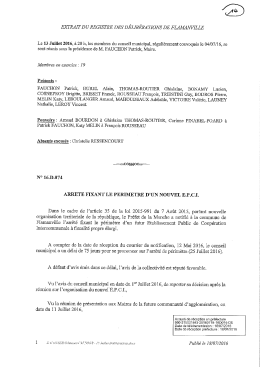 D&eacute;lib&eacute;ration du 13 juillet 2016