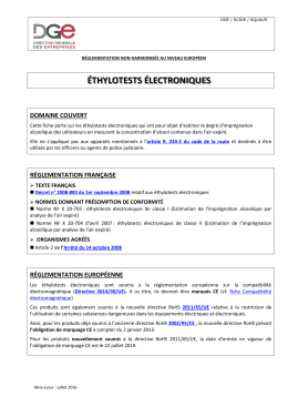 Ethylotests électroniques - (DGE) | Direction Générale des Entreprises